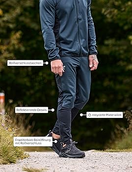 RevolutionRace Pace Wind Tights für Herren, Wasserabweisende